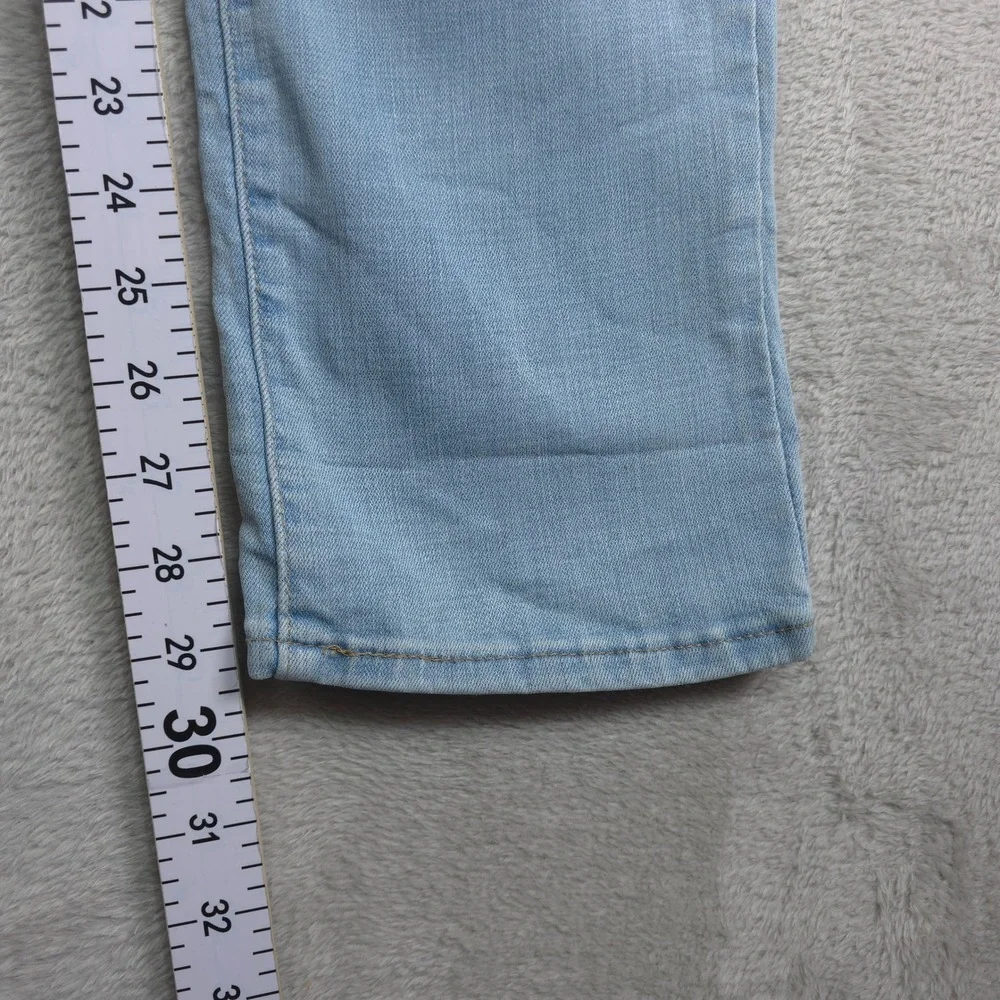 Levi Strauss Classic Straight Jeans Men 28x30 Cotton Blue Stretch Light Wash